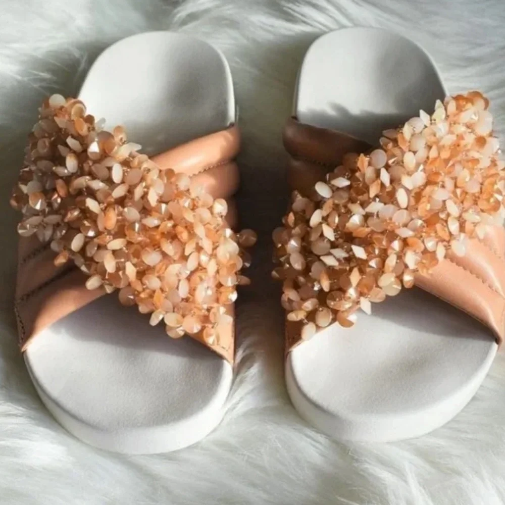 Tory Burch Logan Embellished Slides - Picture 5 of 6